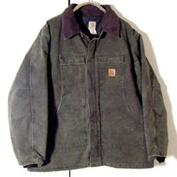 Vtg Carhartt Denim Corduroy Quilted Jacket Sz 3XL - Picture 1 of 8